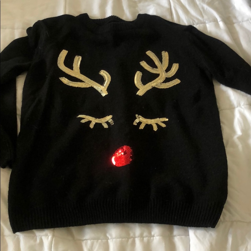 Reindeer eyelash sweater